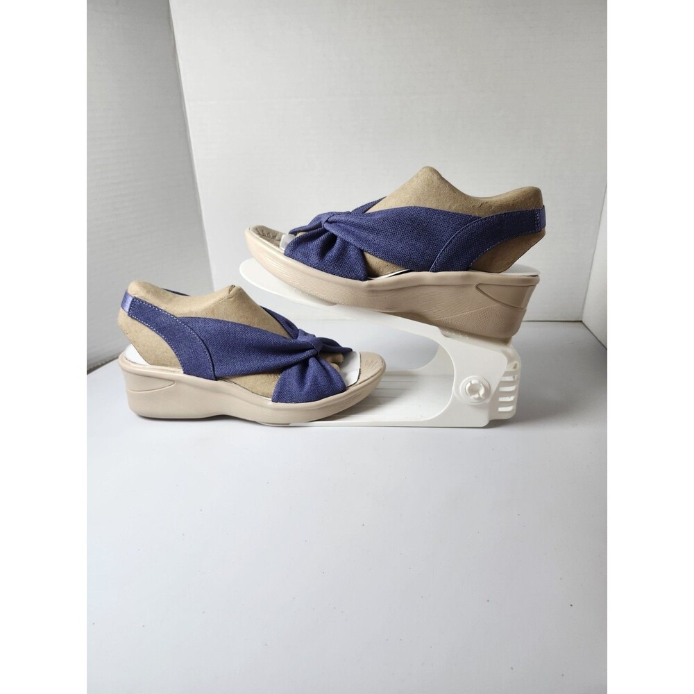 BZees Women's Serenade Wedge Sandal Sky Blue Size 6.5